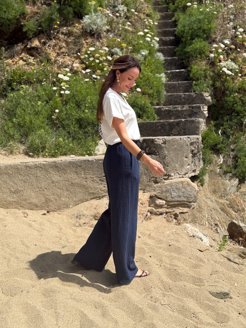 PANTALON ROMANE MARINE