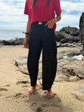 JEANS PETITS POIS NOIR