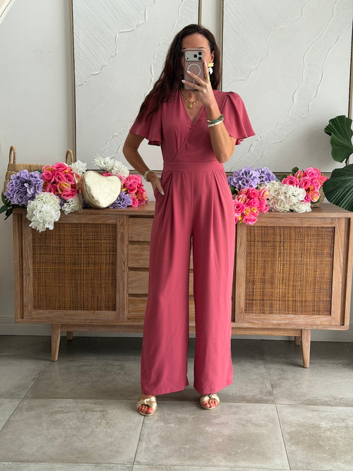 COMBI-PANTALON ARLO VIEUX ROSE