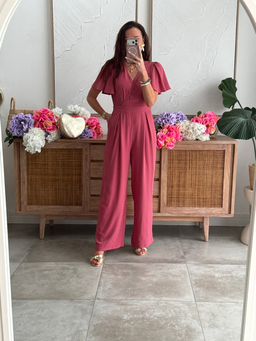 COMBI-PANTALON ARLO VIEUX ROSE