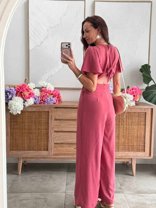 COMBI-PANTALON ARLO VIEUX ROSE