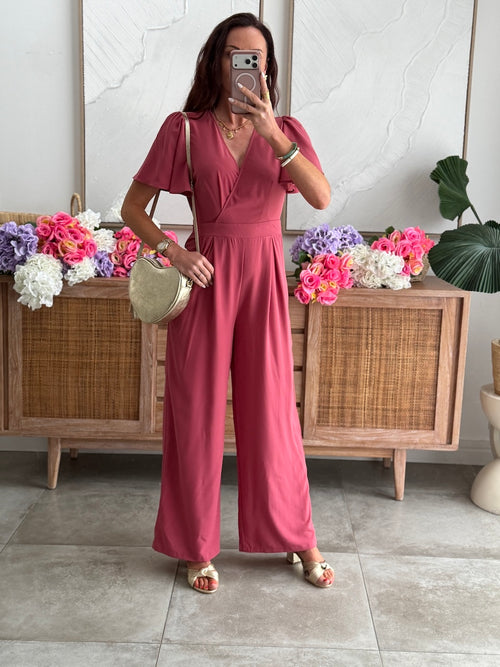 COMBI-PANTALON ARLO VIEUX ROSE