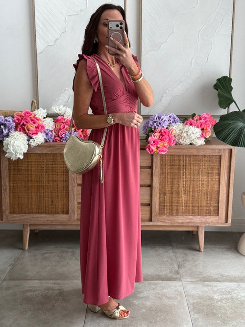 ROBE GINA VIEUX ROSE