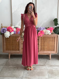 ROBE GINA VIEUX ROSE