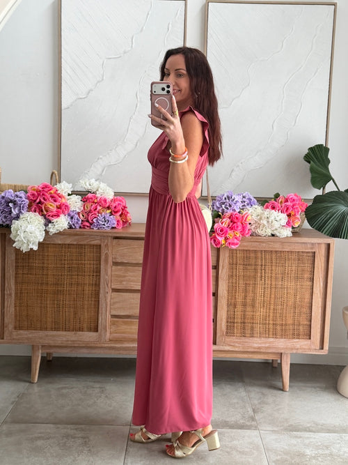 ROBE GINA VIEUX ROSE