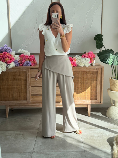 PANTALON ALINE GRIS TAUPE