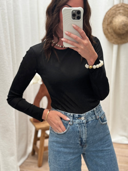 TEE SHIRT CAPUCINE NOIR