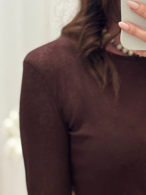 TEE SHIRT CAPUCINE MARRON