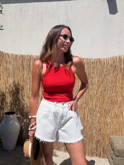 CROP TOP LUCILE ROUGE