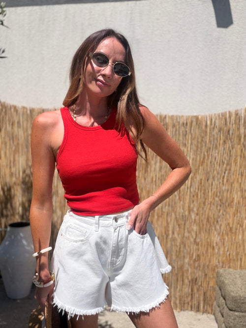 CROP TOP LUCILE ROUGE