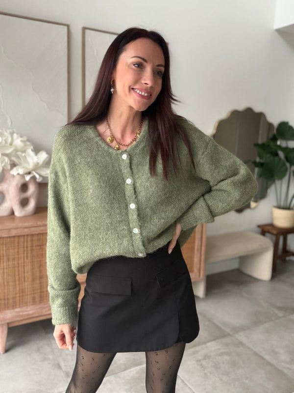 GILET ALIX VERT OLIVE