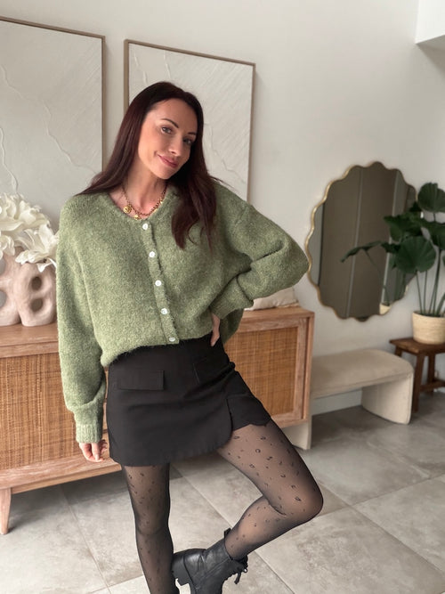 GILET ALIX VERT OLIVE