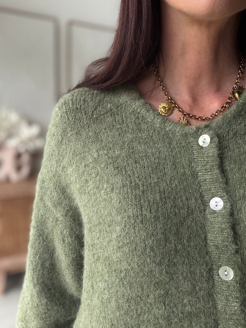 GILET ALIX VERT OLIVE