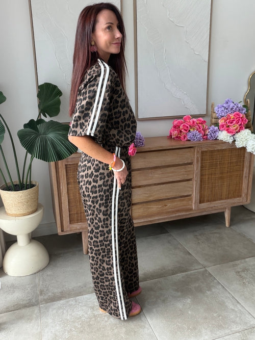 TEE SHIRT BANDE LEOPARD