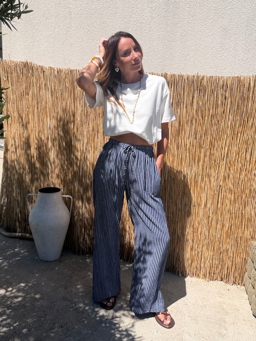 PANTALON GAELLE MARINE