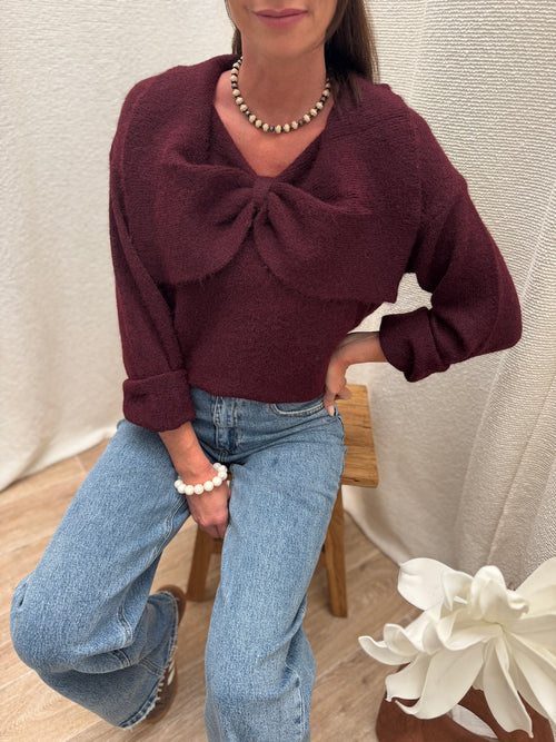 PULL ESTELLE BORDEAUX