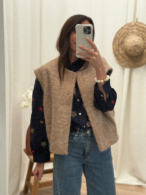GILET DORY TAUPE