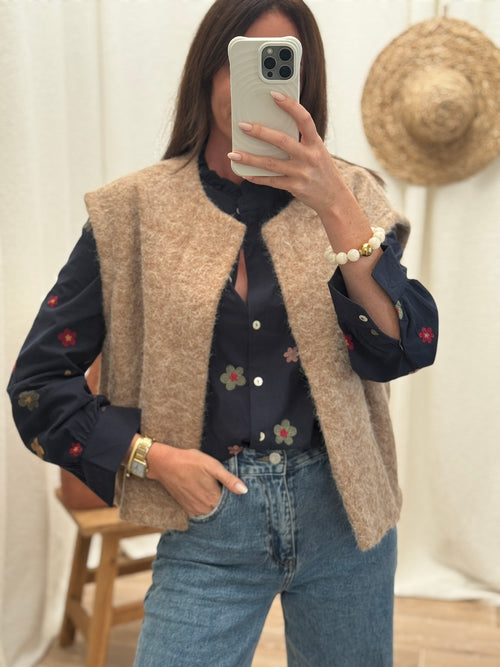 GILET DORY TAUPE