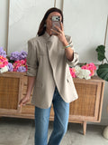 VESTE MANIE BEIGE