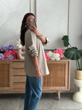 VESTE MANIE BEIGE