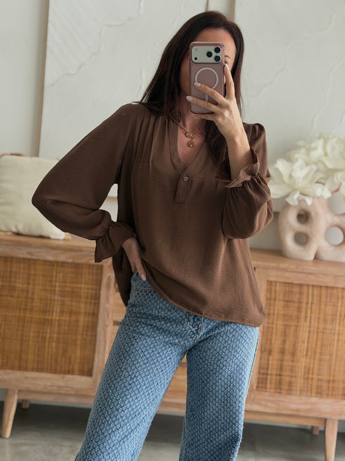 BLOUSE CAROLE MARRON