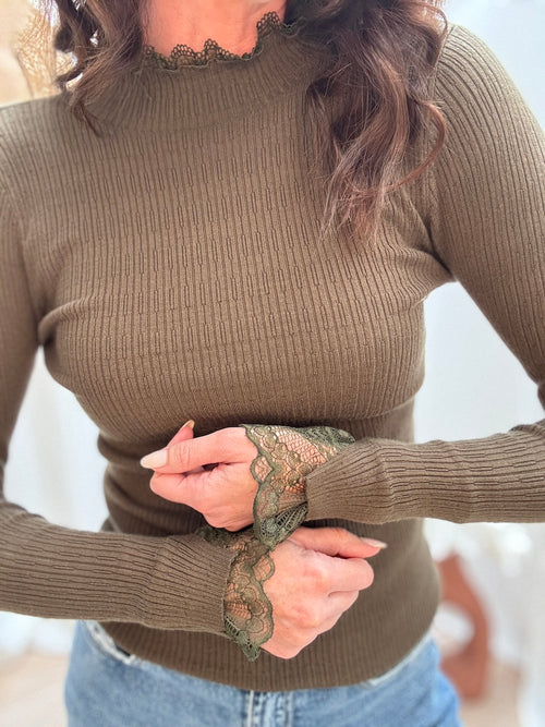 PULL FIN AZELIE KAKI