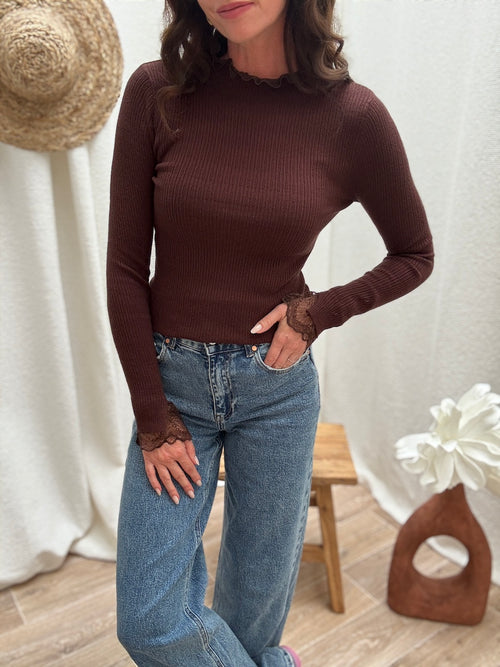 PULL FIN AZELIE CHOCOLAT