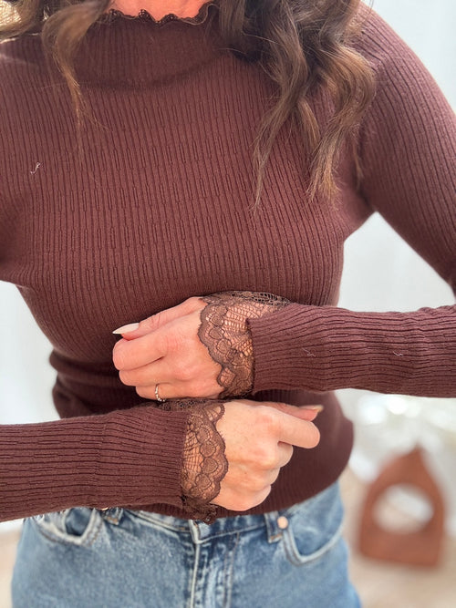 PULL FIN AZELIE CHOCOLAT
