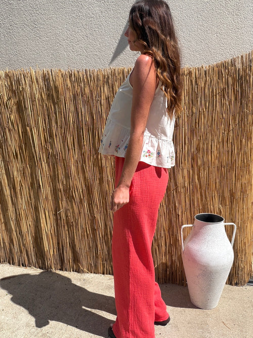 PANTALON ROMANE CORAIL
