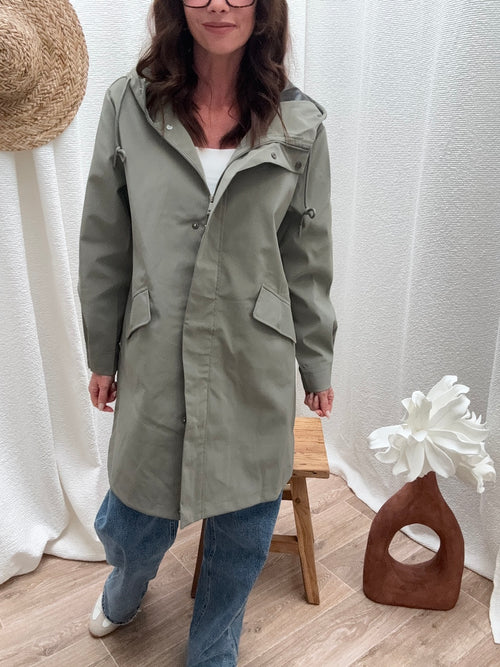 PARKA MORGANE VERT SAUGE
