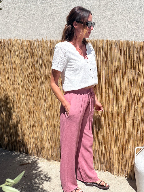 PANTALON ROMANE ROSE