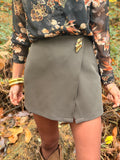 JUPE SHORT LOUISY MARRON
