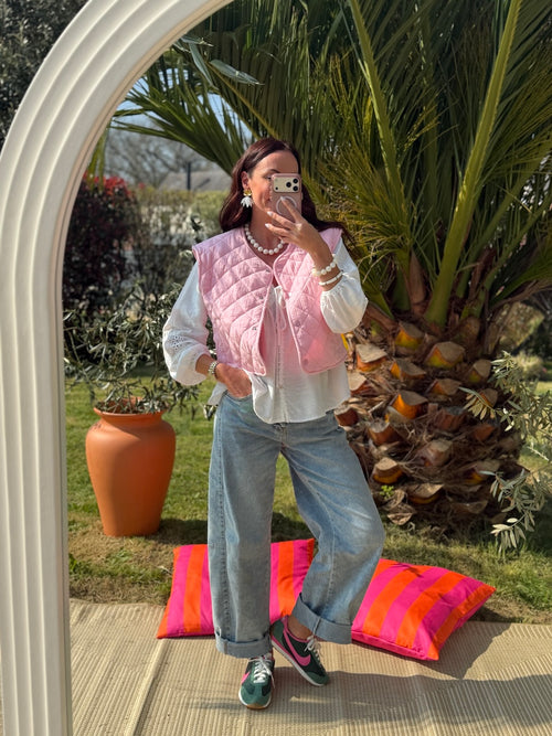 GILET LOUISE ROSE PALE