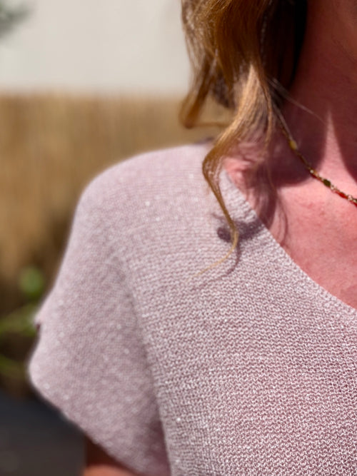 PULL FIN BESSY ROSE PALE
