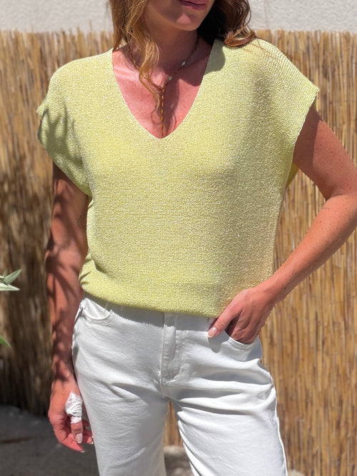PULL FIN BESSY JAUNE