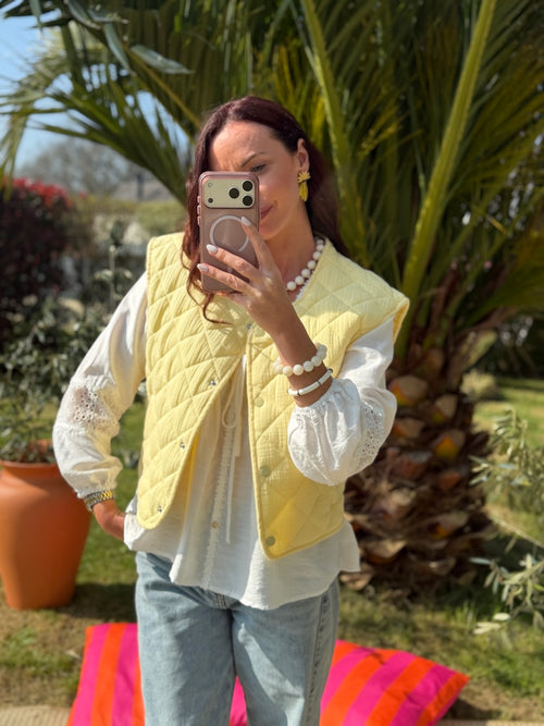 GILET LOUISE JAUNE