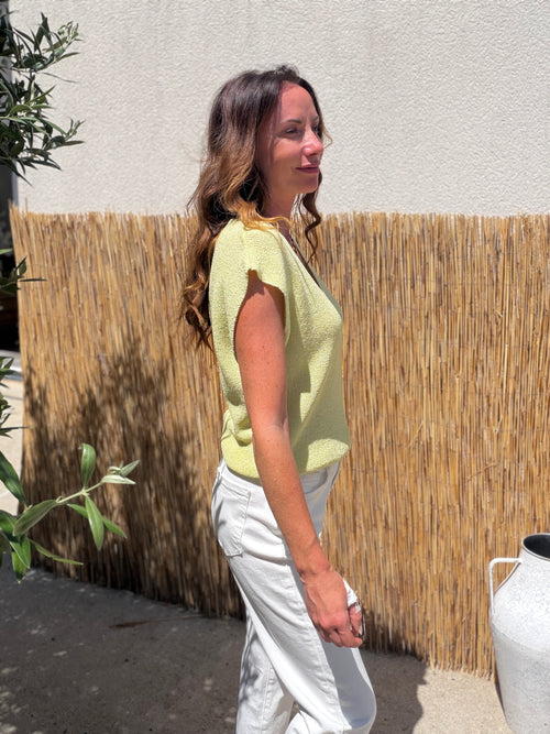 PULL FIN BESSY JAUNE