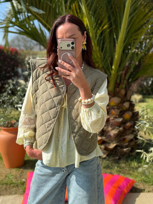 GILET LOUISE KAKI