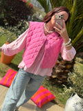 GILET LOUISE FUSCHIA
