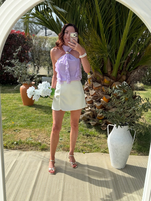 JUPE SHORT NOLI ECRU