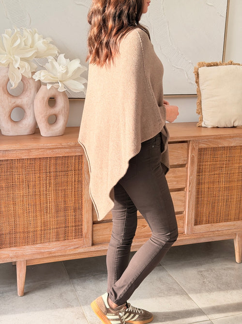PONCHO FLORIANE TAUPE