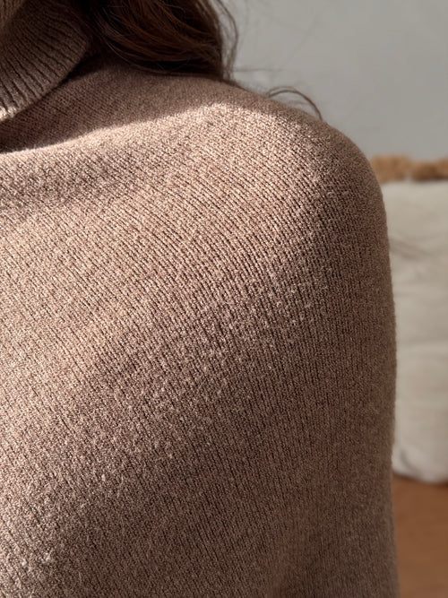 PONCHO FLORIANE TAUPE