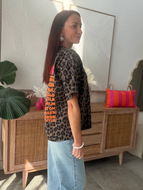 TEE SHIRT LEOPARD ICONIC