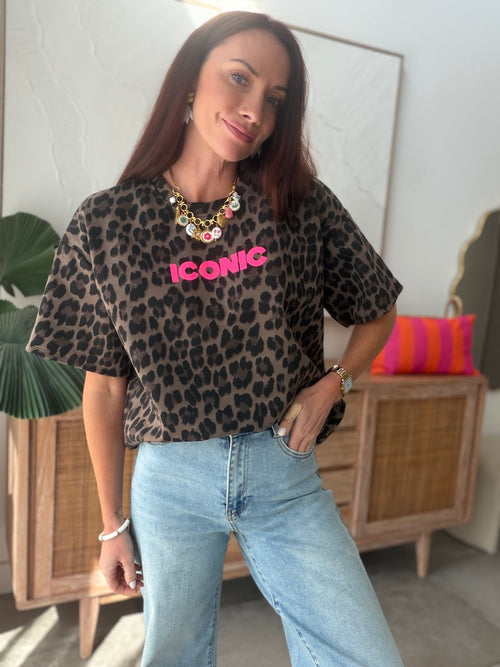 TEE SHIRT LEOPARD ICONIC