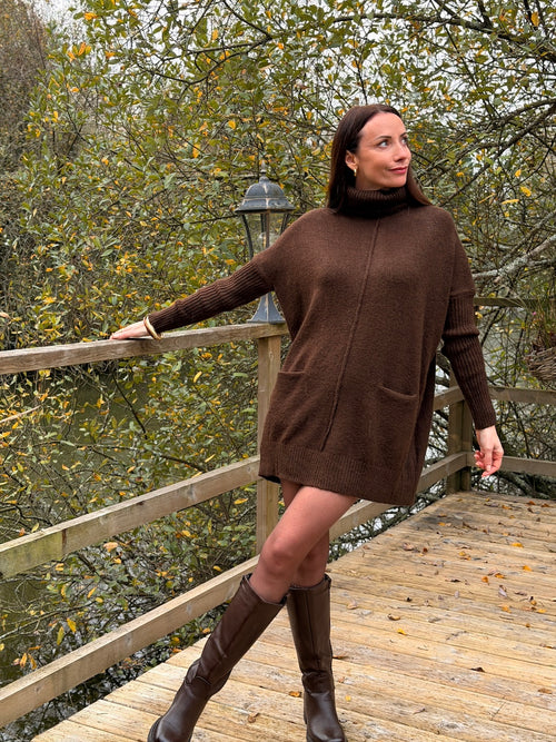 ROBE PULL MARION CHOCOLAT