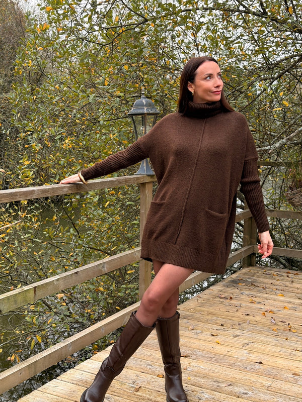 ROBE PULL MARION CHOCOLAT