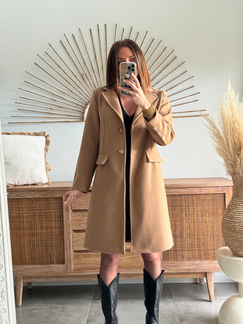 MANTEAU ESTELLE CAMEL