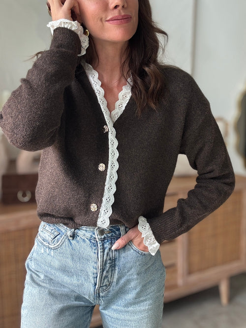 GILET OSCAR MARRON