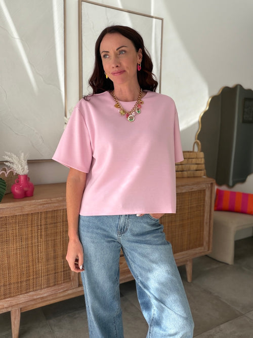 TEE SHIRT OLYMPE ROSE PALE