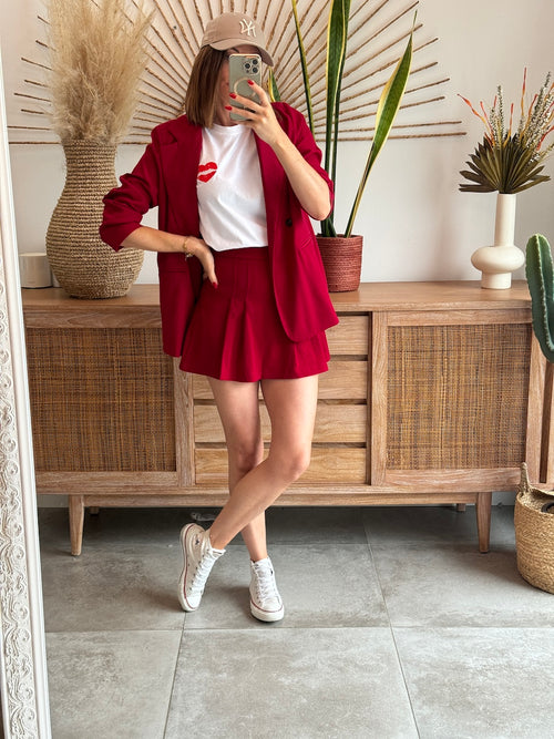 JUPE SHORT MARION ROUGE